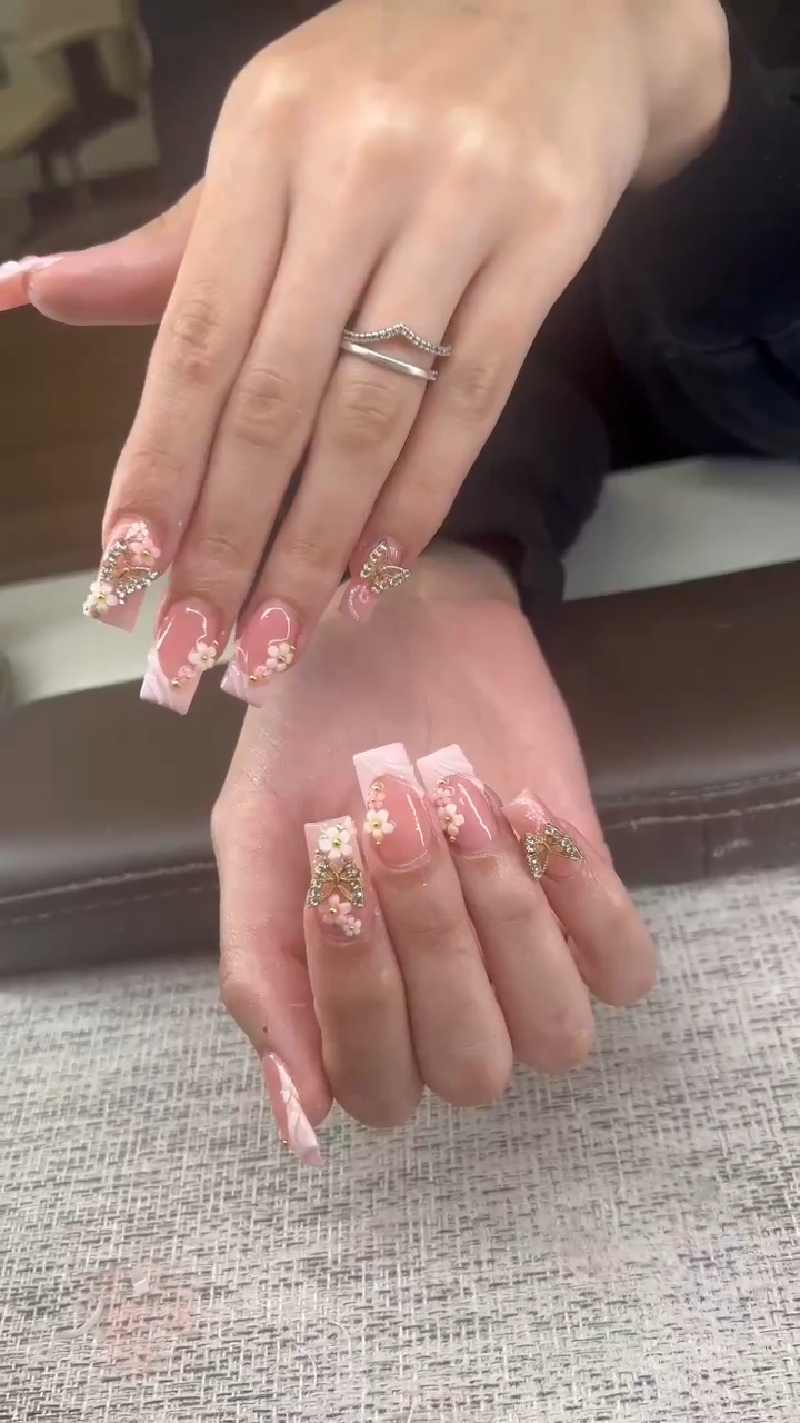Elegant nail set by Emerald Nail Spa
