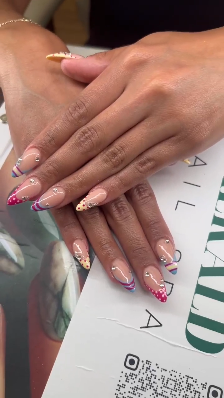 Creative nail set with intricate details