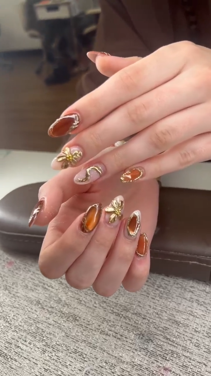 Bold nail design by Emerald Nail Spa