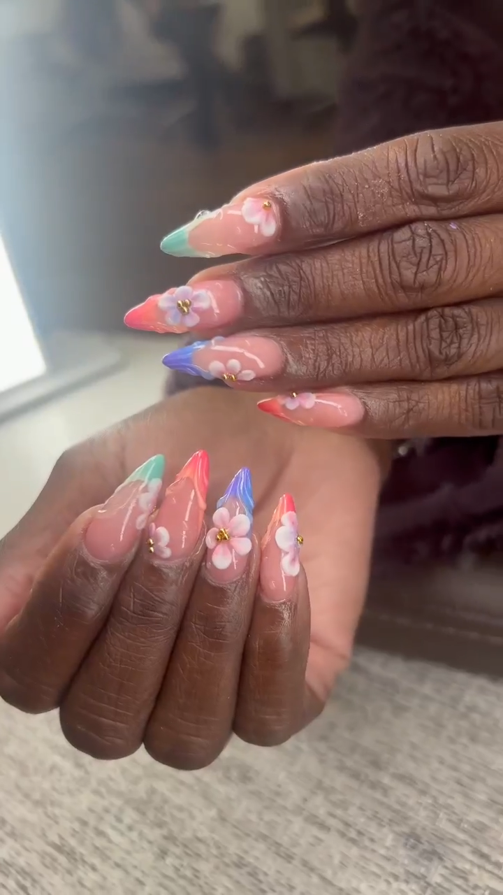 Custom nail art by Emerald Nail Spa