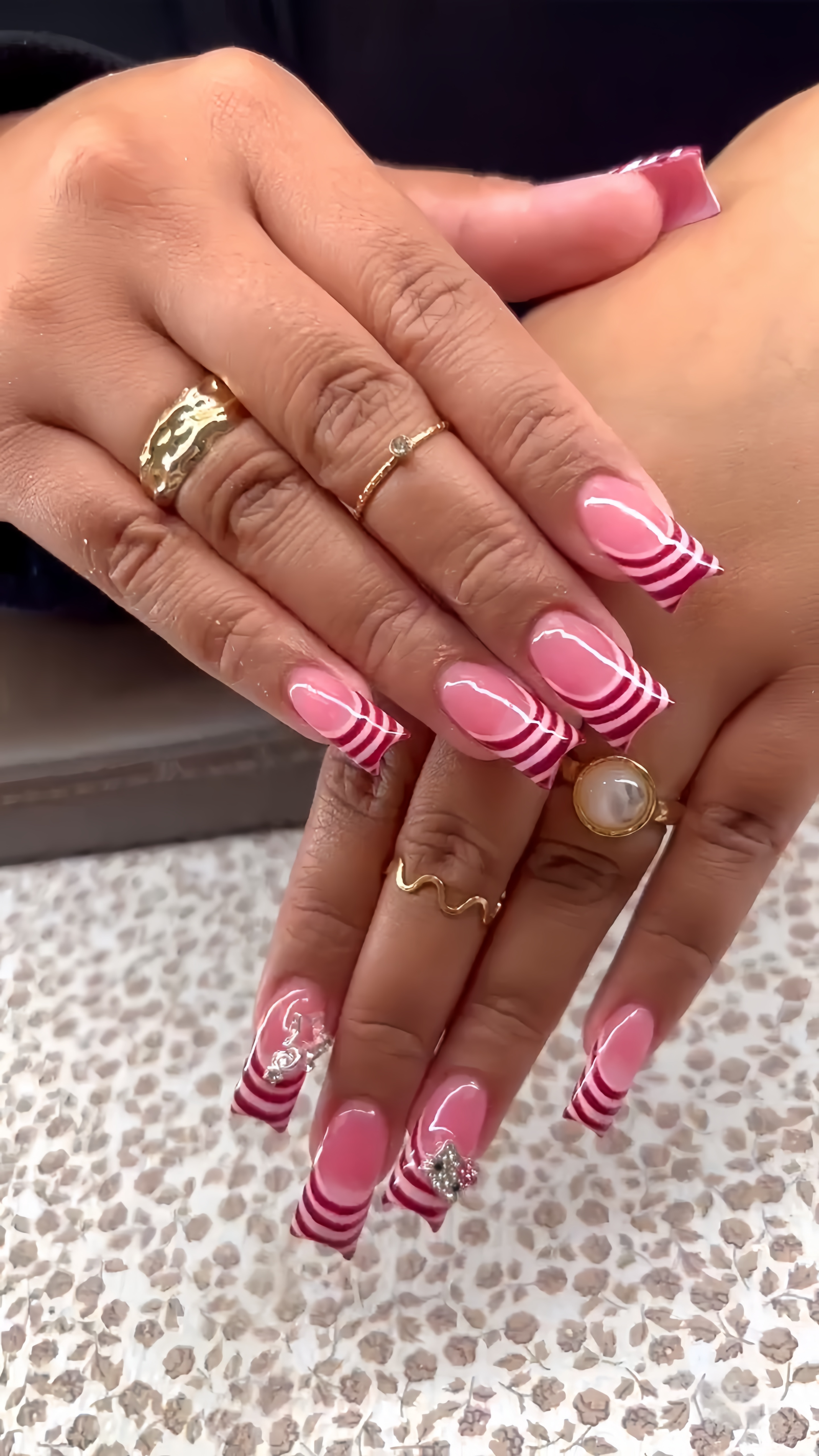 Elegant nail art with Emerald branding